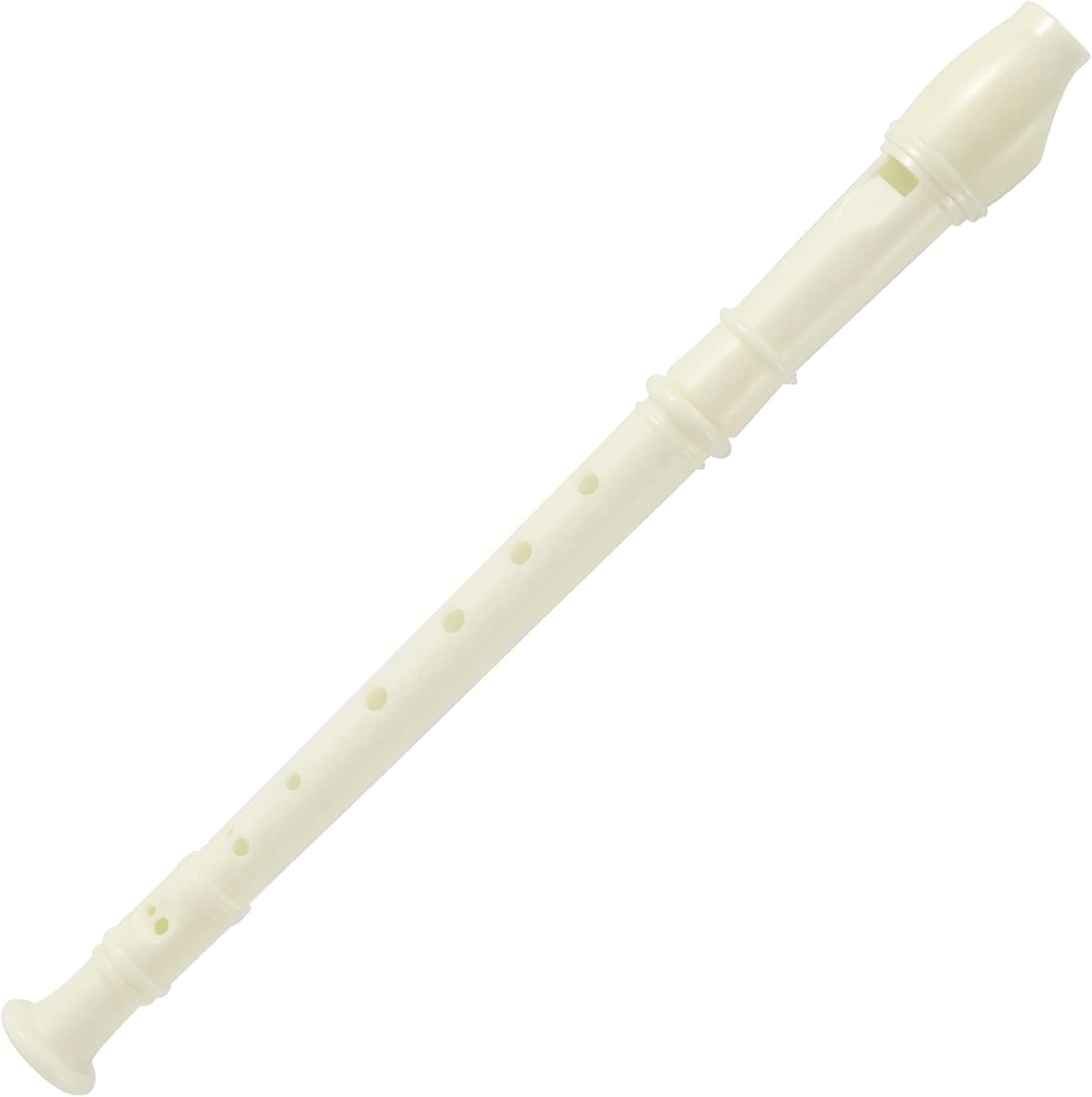 20 Pack 8 Hole Soprano Recorder Descent Flute, German Musical Recorders Instruments with Cleaning Rod, White Flutes for Beginners, Student Practice, School Concert