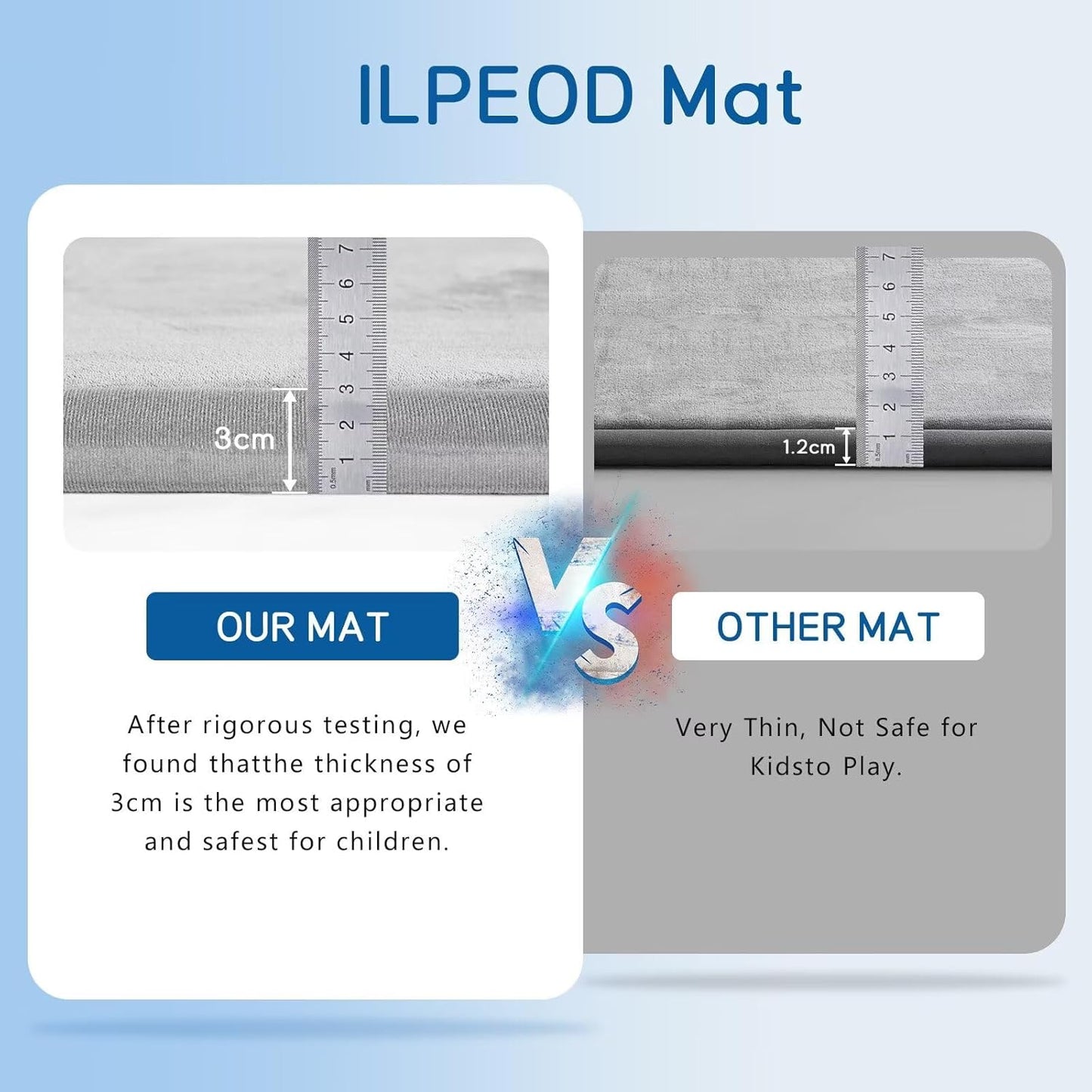 Baby Play Mat for Floor Tummy Time Mat Nursery Rug Muscle Mat Area Rug Playroom Rug Tatami Mat 79"x138" Memory Foam 1.3" Thick Crawling Mat for Babies,Toddlers, Infants, Kids(Light Gray)