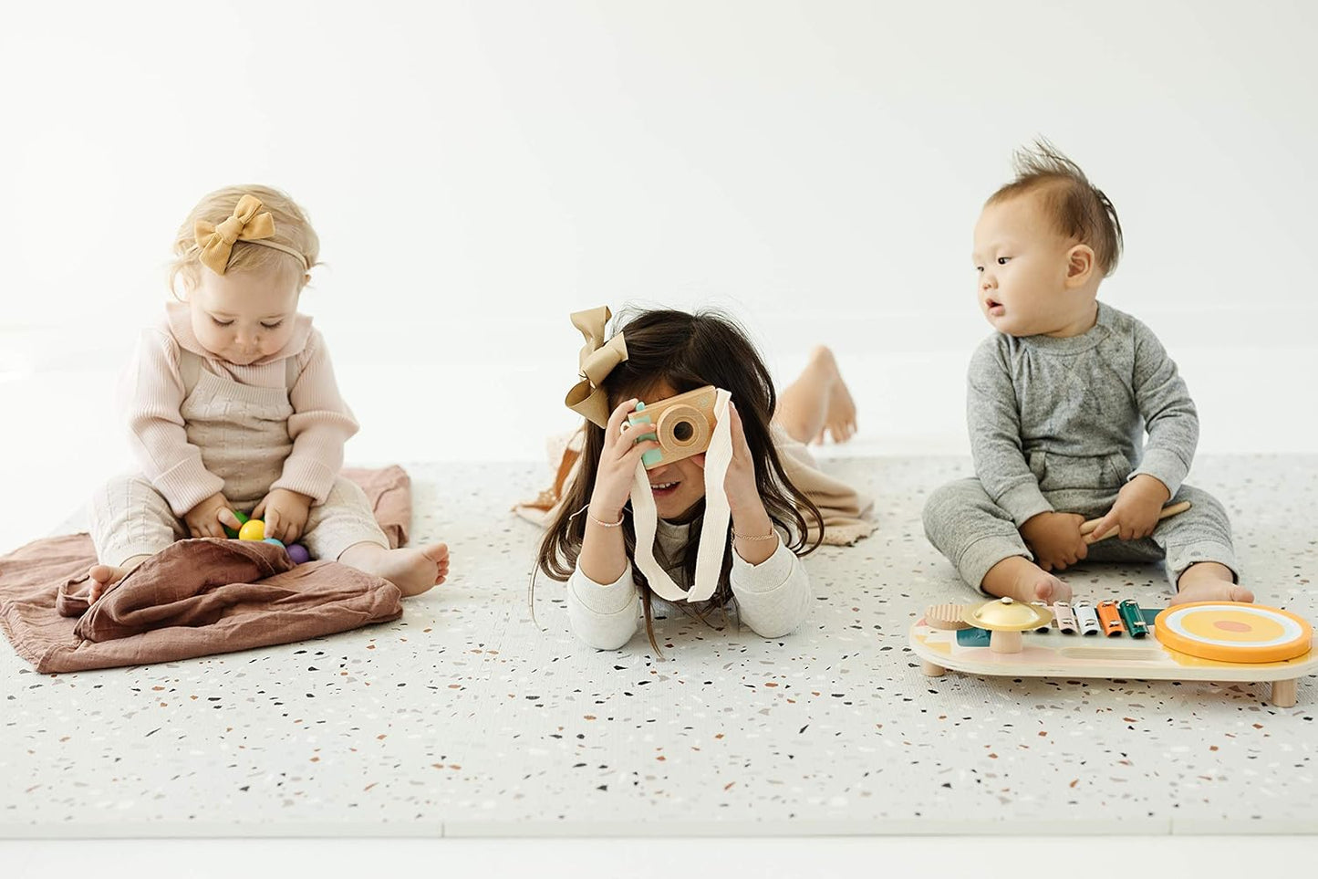 Yay Mats Stylish Extra Large Baby Play Mat. Soft, Thick, Non-Toxic Foam Covers 6 ft x 4 ft. Expandable Tiles with Edges Infants and Kids Playmat Tummy Time Mat