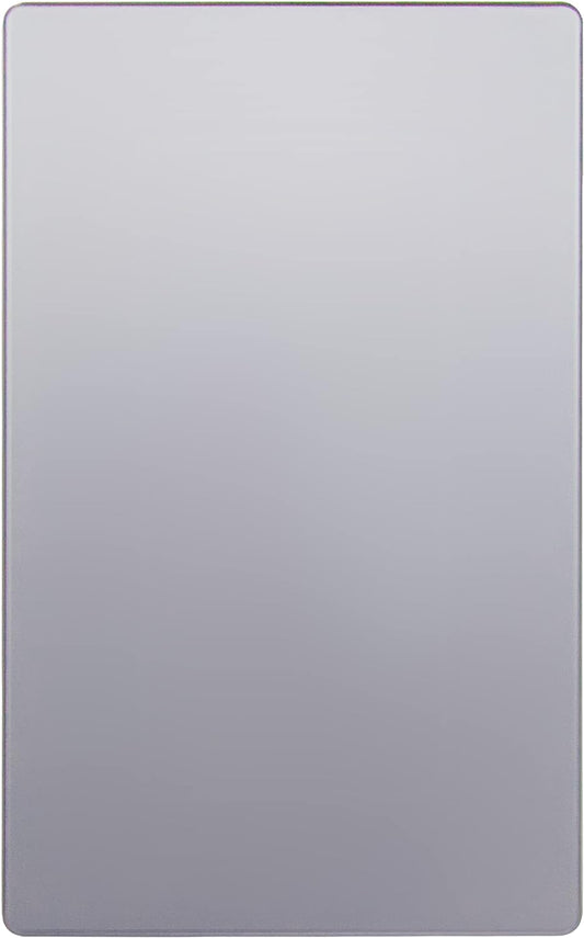 ENERLITES Screwless Blank Wall Plate, Child Safe Blank Device Outlet Cover, Standard Size, 1-Gang 4.68" x 2.93", Polycarbonate Thermoplastic, UL Listed, SI8801-SV, Silver