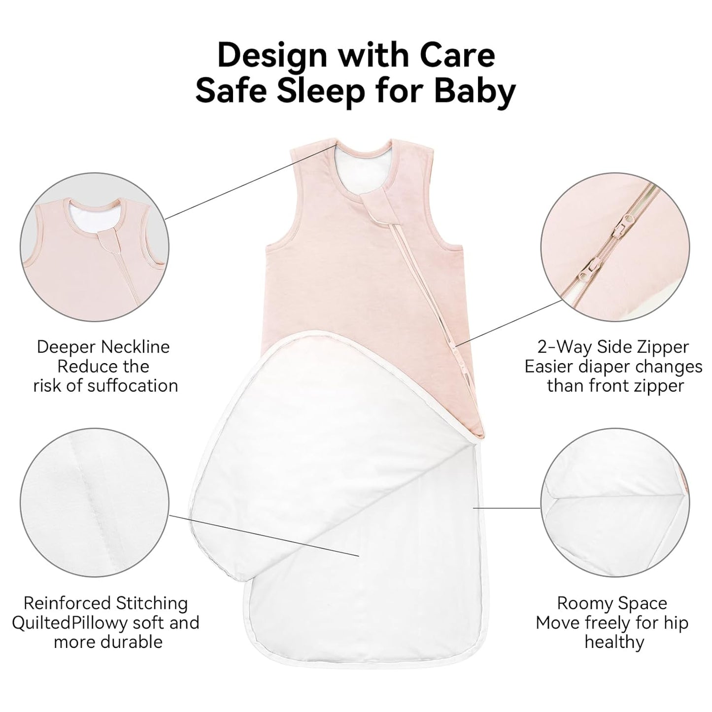 Rayon Made from Bamboo Sleep Sack 24-36 Months 1.0 Tog Ultra Soft Baby Wearable Blanket Toddler Sleep Sack 2t-3t for Babies Unisex 2-Way Zipper 3t Baby Sleeping Bag Extra Large Long XXL
