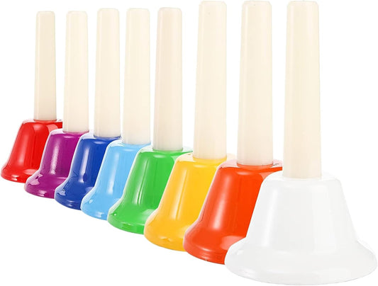 Tosnail 8 Note Metal Hand Bells Colorful Musical Percussion Musical Toy Instruments for Kids, Children