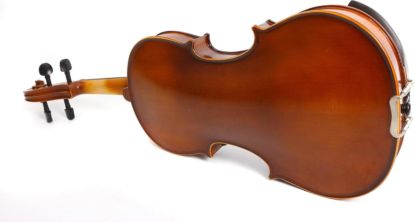 Violin 1/4 size for kids Beginner violin kit solid wood with Case,Bow,Rosin,Tuner,Shoulder Rest and Extra Strings