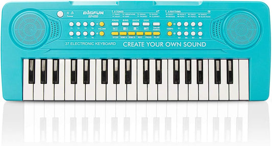 Kid Keyboard Piano - 37 Keys Toddler Keyboard Multifunction Music Educational Instrument Toy Electronic Piano for 3, 4, 5, 6, 7, 8 Girls and Boys (Blue)