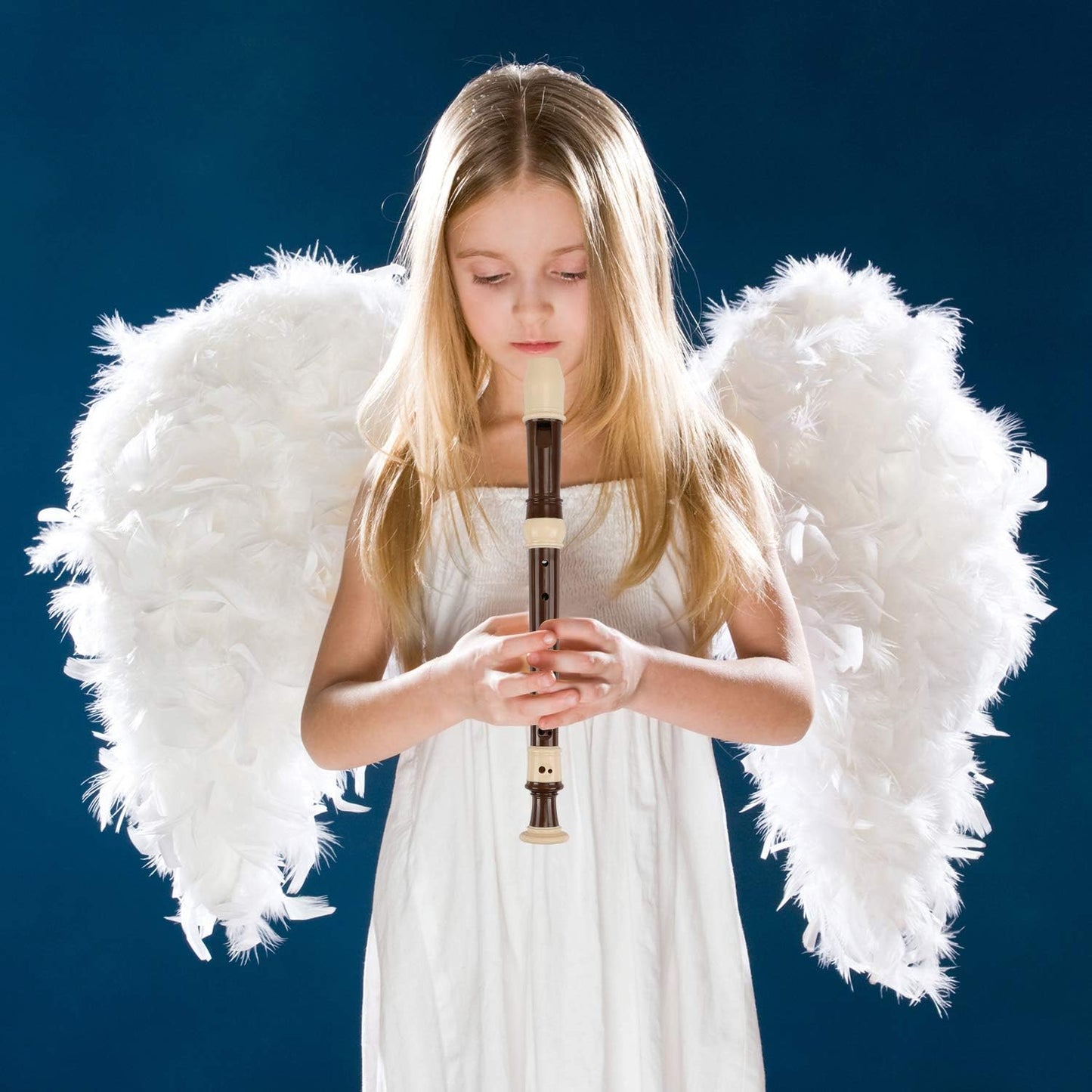 Soprano Recorder Descant Flauta Recorder 8 Hole ABS Clarinet German Style Treble flute C Key With Fingering Chart Instructions with Cleaning Rod Bag (baroque)