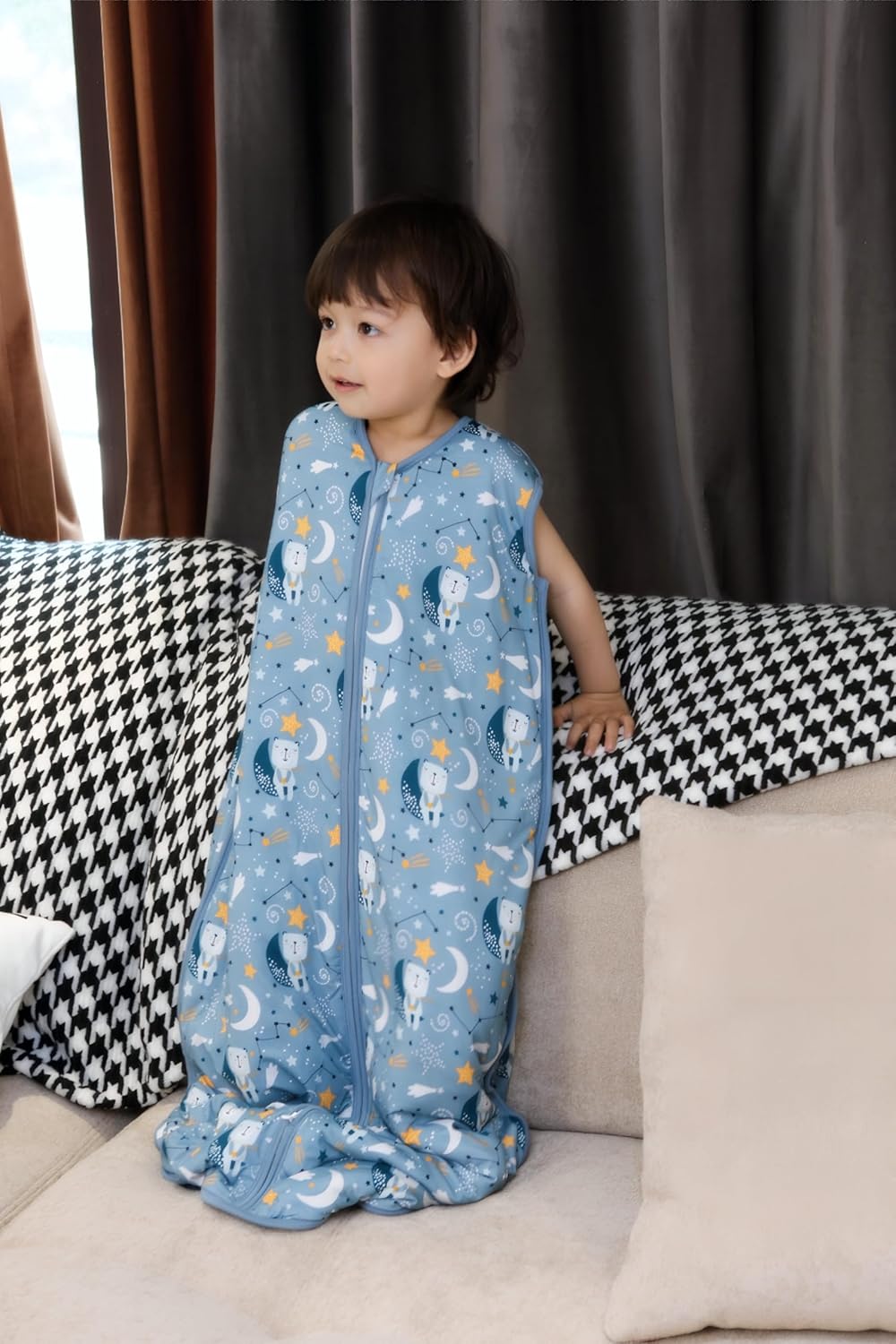 Baby Sleep Sack 2-4 T 95% Rayon from Bamboo 5% Spandex Boys & Girls Wearable Blanket 1.0 TOG Toddler Sleeping Sack 2- Way Zipper X-Large