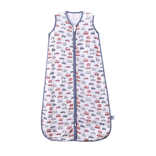 Baby Sleep Sack 2-4 T Baby Wearable Blanket 100% Organic Cotton 0.5 TOG Toddler Sleep Sacks 2- Way Zipper Soft Car 4 Layers 2T 3T 4T