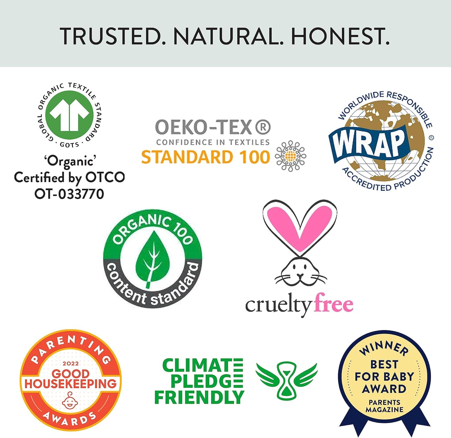 HonestBaby 5-pack Waffle Henley Long Sleeve Shirts 100% Organic Cotton for Infant Baby and Toddler Boys, Unisex