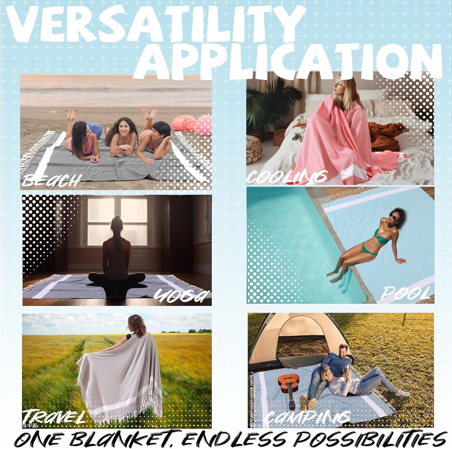 Large Picnic Blanket Outdoor Law Park Grass Patio Mat Manta Para Soft Car Travel Essentials Road Trip Summer Vacation Stuff Outside Accessories Roadtrip Camping Gear Rv Must Haves Glamping Tent Gadget