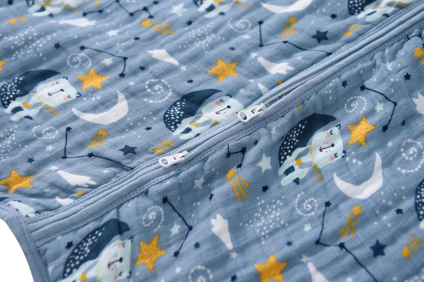 Baby Sleep Sack 2-4 T Boys & Girls Wearable Blanket 100% Organic Cotton 0.5 TOG Toddler Sleeping Sack 2- Way Zipper X-Large Bear